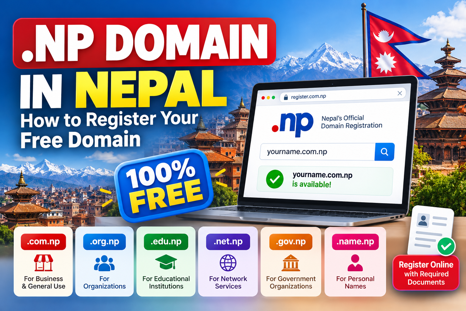 Free .NP Domain in Nepal: How to Register Your Domain